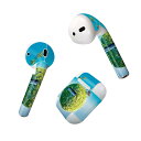 Air Pods 専用 デザインスキンシール airpods エアポッド apple アップル AirPods 第一世代(2016)airpods2 第二世代(2019)対応 イヤホン カバー デコレーション アクセサリー デコシール 023987 自転車 植物 ピアノ