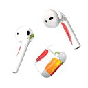 楽天スマコレAir Pods 専用 デザインスキンシール airpods エアポッド apple アップル AirPods 第一世代（2016）airpods2 第二世代（2019）対応 イヤホン カバー デコレーション アクセサリー デコシール 025599 野菜　ピーマン　パプリカ　写真