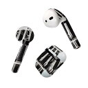Air Pods 専用 デザインスキンシール airpods エアポッド apple アップル AirPods 第一世代(2016)airpods2 第二世代(2019)対応 イヤホン カバー デコレーション アクセサリー デコシール 025703 エスカレーター モノクロ 写真