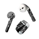 Air Pods 専用 デザインスキンシール airpods エアポッド apple アップル AirPods 第一世代(2016)airpods2 第二世代(2019)対応 イヤホン カバー デコレーション アクセサリー デコシール 026085 エスカレーター モノクロ 写真 人