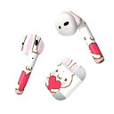 Air Pods 専用 デザインスキンシール airpods エアポッド apple アップル AirPods 第一世代(2016)airpods2 第二世代(2019)対応 イヤホン カバー デコレーション アクセサリー デコシール 005060 うさぎ イラスト ハート
