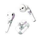Air Pods 専用 デザインスキンシール airpods エアポッド apple アップル AirPods 第一世代(2016)airpods2 第二世代(2019)対応 イヤホン カバー デコレーション アクセサリー デコシール 005715 動物 キャラクター 兎