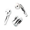 Air Pods 専用 デザインスキンシール airpods エアポッド apple アップル AirPods 第一世代(2016)airpods2 第二世代(2019)対応 イヤホン カバー デコレーション アクセサリー デコシール 007282 バニー 人物 黒 ブラック(2)