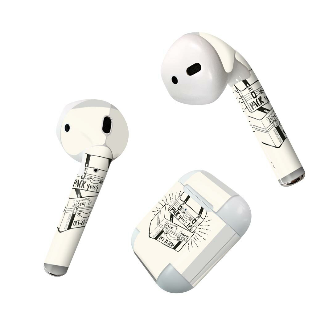 Air Pods 専用 デザインスキンシール airpods エアポッド apple アップル AirPods 第一世代（2016）air..
