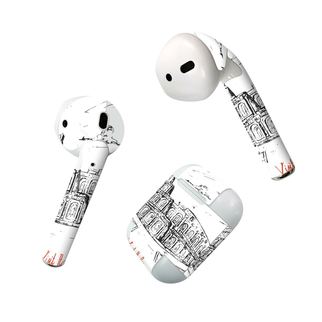 Air Pods 専用 デザインスキンシール airpods エアポッド apple アップル AirPods 第一世代（2016）airpods2 第二世代（2019）対応 イ..