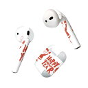 Air Pods 専用 デザインスキンシール airpods エアポッド apple アップル AirPods 第一世代(2016)airpods2 第二世代(2019)対応 イヤホン カバー デコレーション アクセサリー デコシール 017669 クリスマス サンタ 赤 クリスマス
