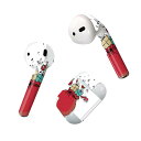 Air Pods 専用 デザインスキンシール airpods エアポッド apple アップル AirPods 第一世代(2016)airpods2 第二世代(2019)対応 イヤホン カバー デコレーション アクセサリー デコシール 017683 クリスマス プレゼント サンタ 赤