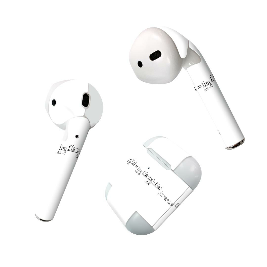 Air Pods 専用 デザインスキンシール airpods エアポッド apple アップル AirPods 第一世代（2016）airpods2 第二世代（2019）対応 イヤホン カバー デコレーション アクセサリー デコシール 017715 方程式 微分 積分 ニュートン 方程式