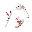 Air Pods 専用 デザインスキンシール airpods エアポッド apple アップル AirPods 第一世代(2016)airpods2 第二世代(2019)対応 イヤホン カバー デコレーション アクセサリー デコシール 017828 クリスマス サンタ トナカイ クリスマス