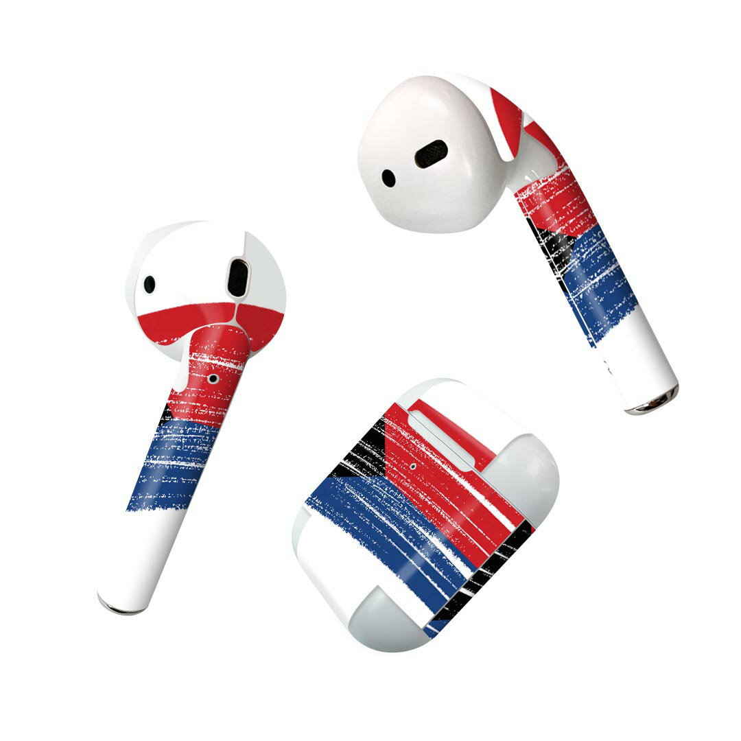 Air Pods 専用 デザインスキンシール airpods エアポッド apple アップル AirPods 第一世代（2016）airpods2 第二世代（2019）対応 イヤホン カバー デコレーション アクセサリー デコシール 018397 国旗 belize people development ベリーズ