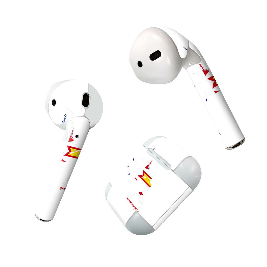 Air Pods 専用 デザインスキンシール airpods エアポッド apple アップル AirPods 第一世代（2016）airpods2 第二世代（2019）対応 イヤホン カバー デコレーション アクセサリー デコシール 018900 国旗 ニューファンドランド