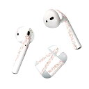 Air Pods 専用 デザインスキンシール airpods エアポッド apple アップル AirPods 第一世代(2016)airpods2 第二世代(2019)対応 イヤホン カバー デコレーション アクセサリー デコシール 019584 フォント 文字 w アルファベット(2)