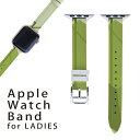 アップルウォッチ 用 バンド Apple Watch 用 取替 レザー ベルト 女性 38mm 40mm 41mm レディース AppleWatch用 全シリーズ対応 初代・Series2・Series3・Series4・Series5・Series6・Series7・SE 対応 001867 シンプル　模様　緑