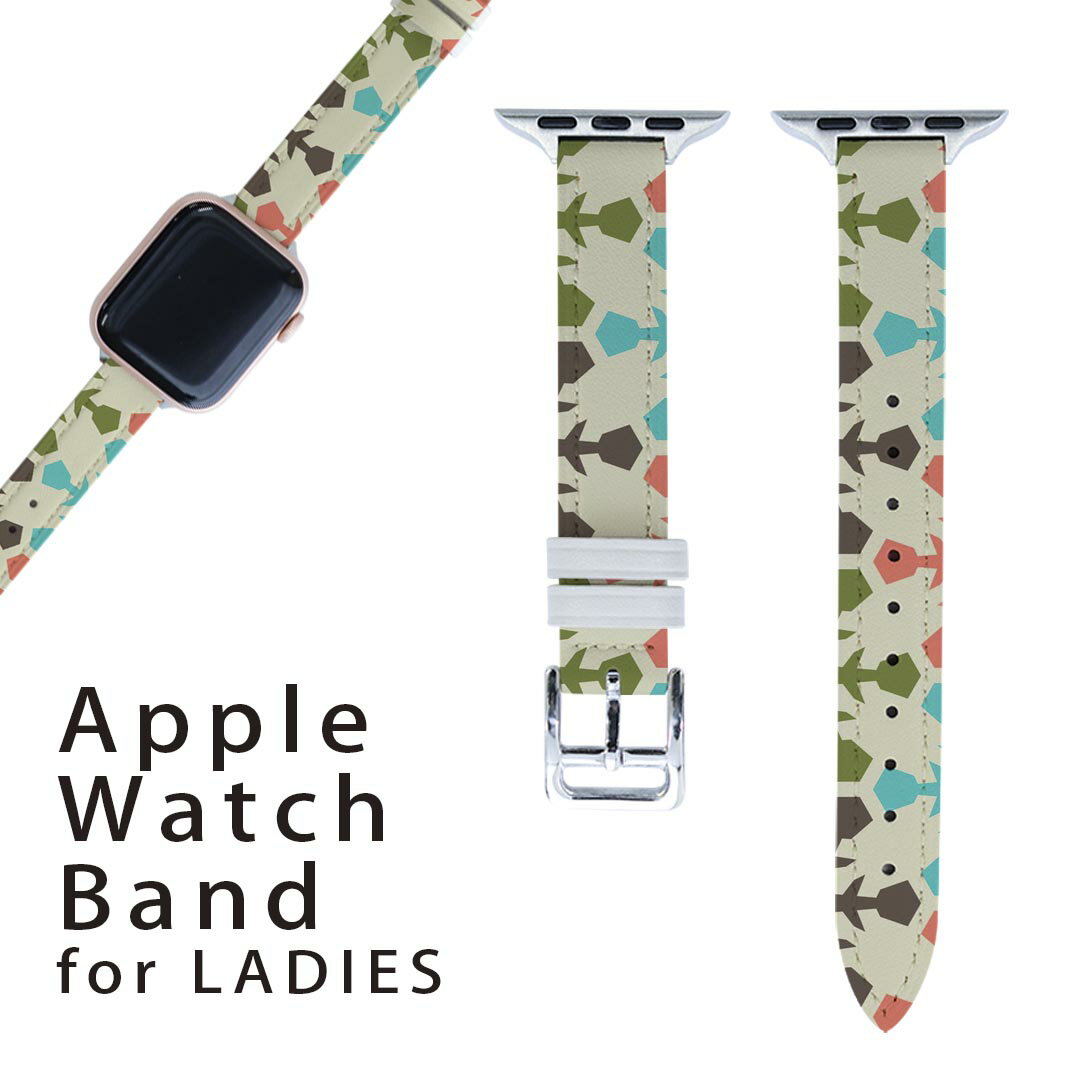アップルウォッチ 用 バンド Apple Watch 用 取替 レザー ベルト 女性 38mm 40mm 41mm レディース AppleWatch用 全シリーズ対応 初代・Series2・Series3・Series4・Series5・Series6・Series7・SE 対応 005763 雪 結晶 模様