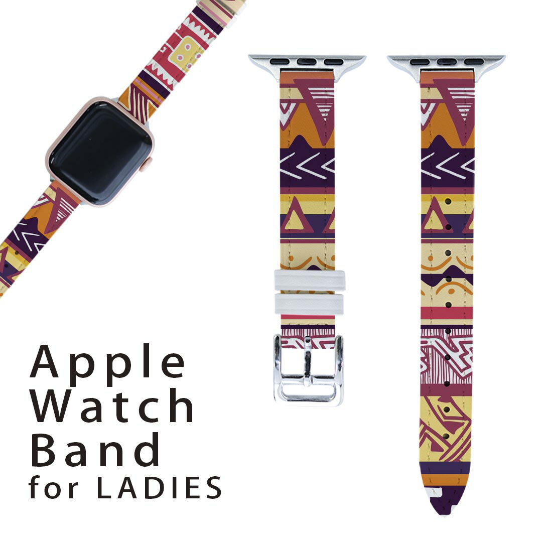 アップルウォッチ 用 バンド Apple Watch 用 取替 レザー ベルト 女性 38mm 40mm 41mm レディース AppleWatch用 全シリーズ対応 初代・Series2・Series3・Series4・Series5・Series6・Series7・SE 対応 006295 ピンク 模様