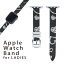 アップルウォッチ 用 バンド Apple Watch 用 取替 レザー ベルト 女性 38mm 40mm 41mm レディース AppleWatch用 全シリーズ対応 初代・Series2・Series3・Series4・Series5・Series6・Series7・SE 対応 006368 ハート　模様