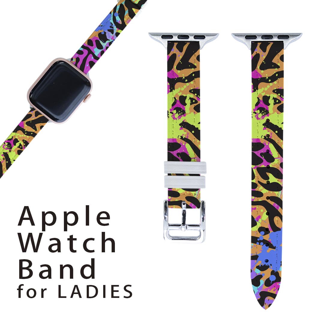 アップルウォッチ 用 バンド Apple Watch 用 取替 レザー ベルト 女性 38mm 40mm 41mm レディース AppleWatch用 全シリーズ対応 初代・Series2・Series3・Series4・Series5・Series6・Series7・SE 対応 012697 ヒョウ柄　ゼブラ　動物