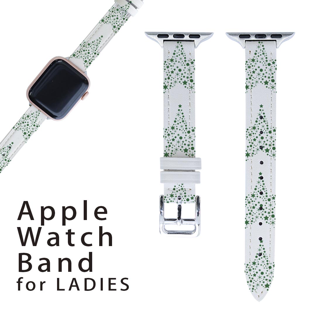 アップルウォッチ 用 バンド Apple Watch 用 取替 レザー ベルト 女性 38mm 40mm 41mm レディース AppleWatch用 全シリーズ対応 初代・Series2・Series3・Series4・Series5・Series6・Series7・SE 対応 013810 クリスマス 星