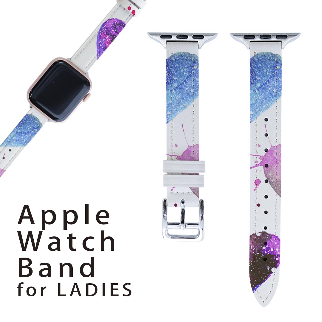 アップルウォッチ 用 バンド Apple Watch 用 取替 レザー ベルト 女性 38mm 40mm 41mm レディース AppleWatch用 全シリーズ対応 初代・Series2・Series3・Series4・Series5・Series6・Series7・SE 対応 014816 ハート ピンク かわいい