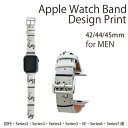 アップルウォッチ 用 バンド Apple Watch 用 取替 レザー ベルト 男性 42mm 44mm 45mm メンズ AppleWatch用 全シリーズ対応 初代・Series2・Series3・Series4・Series5・Series6・Series7・SE 対応 014208 音楽　楽器　ジャズ 2