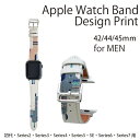 アップルウォッチ 用 バンド Apple Watch 用 取替 レザー ベルト 男性 42mm 44mm 45mm メンズ AppleWatch用 全シリーズ対応 初代・Series2・Series3・Series4・Series5・Series6・Series7・SE 対応 016366 アルパカ　英語 2