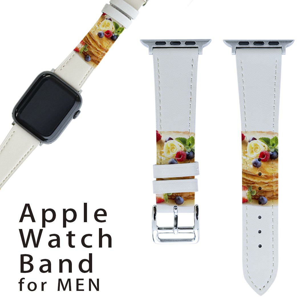 楽天スマコレアップルウォッチ 用 バンド Apple Watch 用 取替 レザー ベルト 男性 42mm 44mm 45mm メンズ AppleWatch用 全シリーズ対応 初代・Series2・Series3・Series4・Series5・Series6・Series7・SE 対応 001224 スイーツ　フルーツ