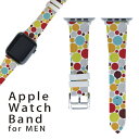 アップルウォッチ 用 バンド Apple Watch 用 取替 レザー ベルト 男性 42mm 44mm 45mm メンズ AppleWatch用 全シリーズ対応 初代・Series2・Series3・Series4・Series5・Series6・Series7・SE 対応 002418 模様　カラフル