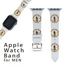 楽天スマコレアップルウォッチ 用 バンド Apple Watch 用 取替 レザー ベルト 男性 42mm 44mm 45mm メンズ AppleWatch用 全シリーズ対応 初代・Series2・Series3・Series4・Series5・Series6・Series7・SE 対応 015412 ハロウィン　カボチャ　お菓子　英字