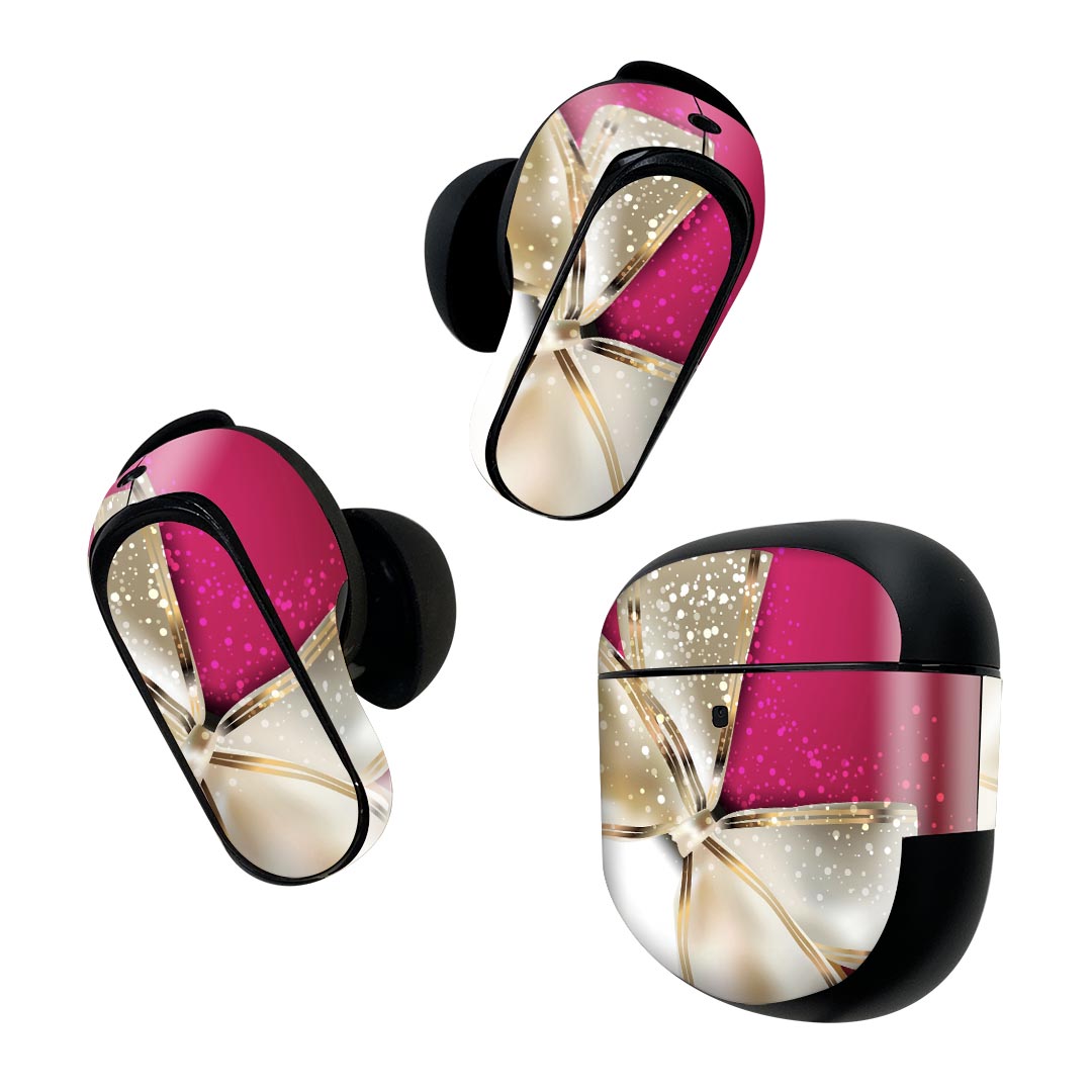 Bose QuietComfort Earbuds II 用 スキンシール ボーズ イヤバッズ2 用 ステッカー 本体3セット ケース1セット 保護 フィルム ...