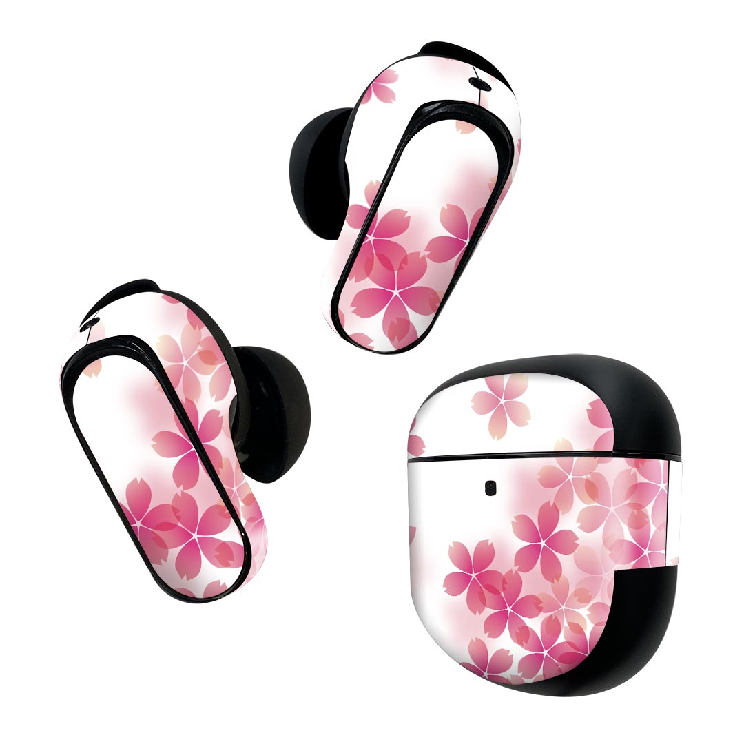 製品名 Bose QuietComfort Earbuds II 専用デザインスキンシール セット内容 Bose QuietComfort Earbuds II 専用シール　イヤホン（左右）3枚、充電ケース用シール 1枚AirPods第3世代専用です。第1?2世代、Proシリーズには対応していません。 商品特徴 再剥離性シートを素材に採用し、細かな位置調整がしやすく貼り直しが容易です。また、エアフリーでもありますので気泡が簡単に逃げるので、キレイに貼ることができます。専用の業務プリンターを使い、商品画像と遜色のない美しい印刷仕上がり。 注意事項 画像はサンプルですので、ご覧の環境によっては多少色味に違いを感じる場合がございます。 イメージと違った、モニターと色味が異なるという理由での交換や返金はご対応出来かねます。スキンシールのみの販売で、機器本体や充電ケース本体は付属しません。シワができた場合、ドライヤーなどで軽く温め、外側に向けてシワを伸ばすように貼ってください。初回貼付時の位置調整や貼り直しは可能ですが、しっかりと押し付けて接着させた後の再剥離、再利用は保証しておりません。また接着部に油分や汚れが付着しますと角の部分は剥がれやすくなりますので、貼付時はあまり触れないようにご注意ください。無地のセミグロスシートにデザインをプリントした商品で、デコなどの加工はございません。 凹凸や光沢があるように見えたり布地や金属を素材にしたように見える商品もありますが、デザインの図版によるものです。印刷時に微妙な画像のズレが生じる場合がございます。ご注文後に1点1点制作する受注生産品の為、不良品以外のご返品や交換は固くお断りします。 商品発送 完全受注生産のハンドメイド商品となりますので、既製品と比べて発送までお時間を頂いています。 基本的に決済確認後2~3営業日、最大で10営業日での発送となります。繁忙期や休業日明けの場合はさらに時間がかかる場合があります。 その際には別途メールにてご連絡致します。メール便の場合、発送日から到着までに2?4日ほどかかる場合が多く、紛失などの保障もご対応できかねます。あらかじめご了承下さい。