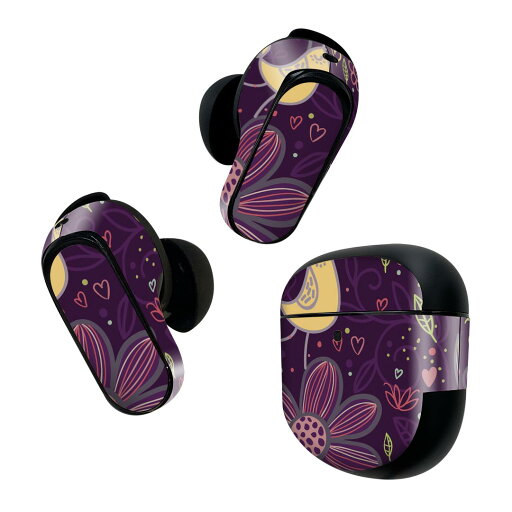 Bose QuietComfort Earbuds II 用 スキンシール ボーズ イヤバッズ2 用 ステッカー 本体3セット ケース1セット 保護 フィルム デコ 花 イラスト かわいい 000376 Bose QuietComfort Earbuds II 用 スキンシール ボーズ イヤバッズ2 用 ステッカー 本体3セット ケース1セット 保護 フィルム デコ 花 イラスト かわいい 000376