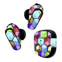 Bose QuietComfort Earbuds II 用 スキンシール ボーズ イヤバッズ2 用 ステッカー 本体3セット ケース1セット 保護 フィルム デコ バブル レインボー 000465