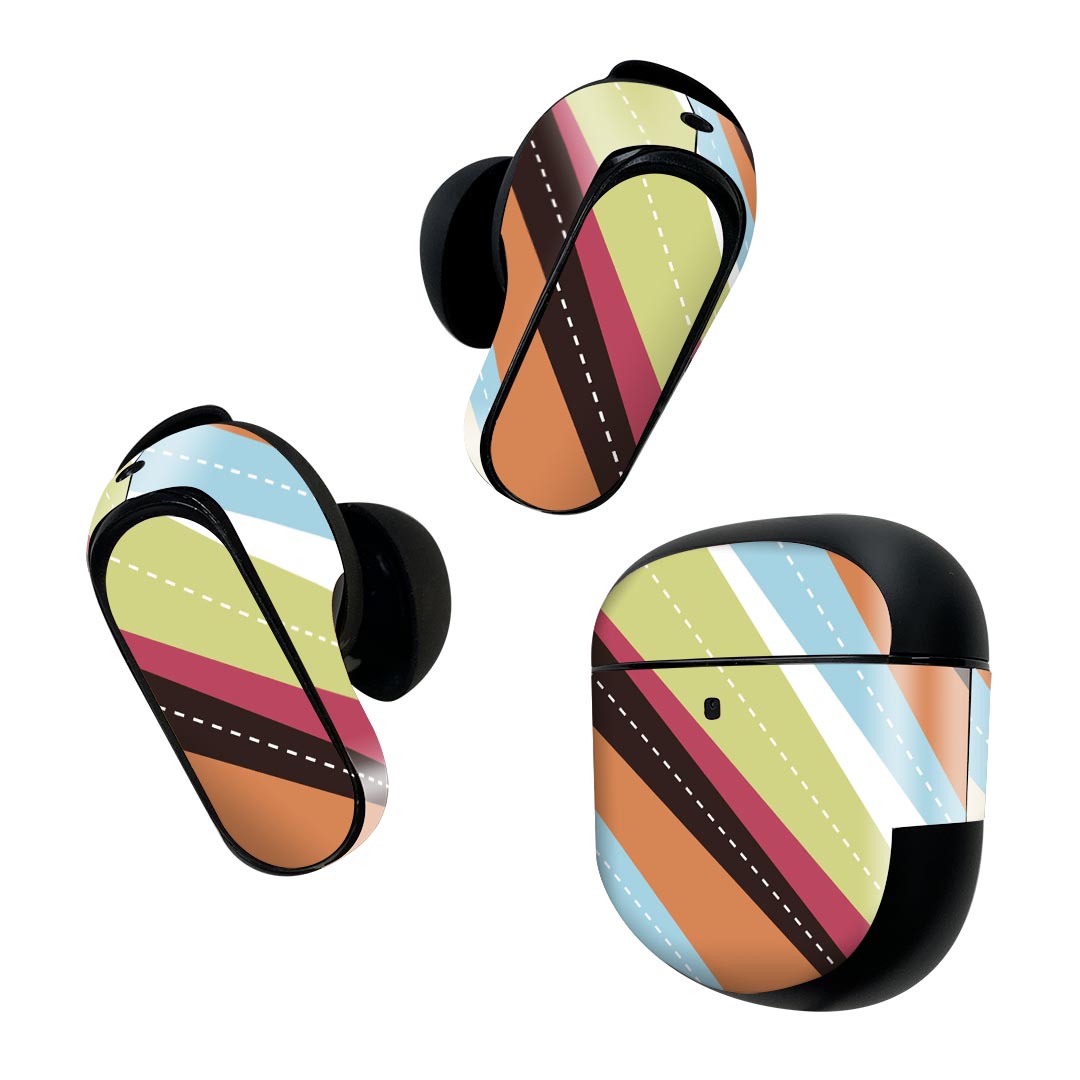 Bose QuietComfort Earbuds II 用 スキンシール ボーズ イヤバッズ2 用　ステッカー　本体3セット ケー..