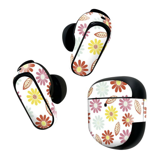 Bose QuietComfort Earbuds II 用 スキンシール ボーズ イヤバッズ2 用 ステッカー 本体3セット ケース1セット 保護 フィルム デコ 花 葉 カラフル 000760 Bose QuietComfort Earbuds II 用 スキンシール ボーズ イヤバッズ2 用 ステッカー 本体3セット ケース1セット 保護 フィルム デコ 花 葉 カラフル 000760