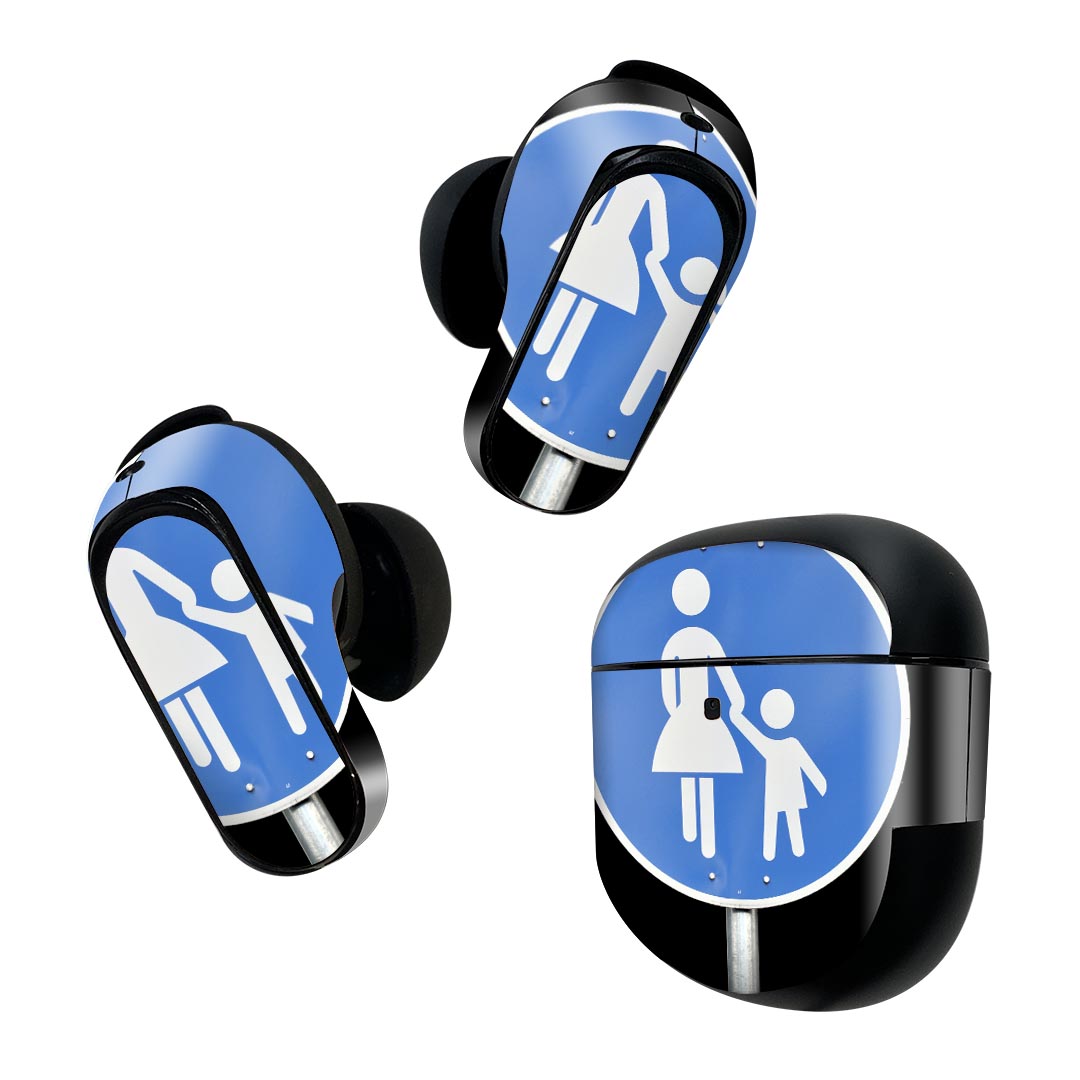 Bose QuietComfort Earbuds II 用 スキンシール ボーズ イヤバッズ2 用　ステッカー　本体3セット ケース1セット 保護 フィルム デコ 標識　看板 000826