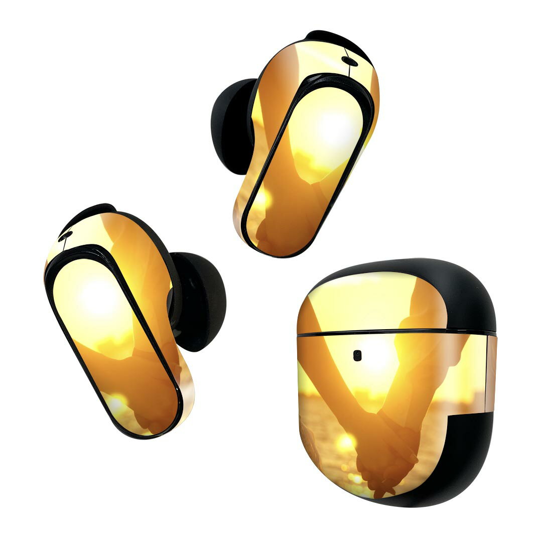 製品名 Bose QuietComfort Earbuds II 専用デザインスキンシール セット内容 Bose QuietComfort Earbuds II 専用シール　イヤホン（左右）3枚、充電ケース用シール 1枚AirPods第3世代専用です。第1?2世代、Proシリーズには対応していません。 商品特徴 再剥離性シートを素材に採用し、細かな位置調整がしやすく貼り直しが容易です。また、エアフリーでもありますので気泡が簡単に逃げるので、キレイに貼ることができます。専用の業務プリンターを使い、商品画像と遜色のない美しい印刷仕上がり。 注意事項 画像はサンプルですので、ご覧の環境によっては多少色味に違いを感じる場合がございます。 イメージと違った、モニターと色味が異なるという理由での交換や返金はご対応出来かねます。スキンシールのみの販売で、機器本体や充電ケース本体は付属しません。シワができた場合、ドライヤーなどで軽く温め、外側に向けてシワを伸ばすように貼ってください。初回貼付時の位置調整や貼り直しは可能ですが、しっかりと押し付けて接着させた後の再剥離、再利用は保証しておりません。また接着部に油分や汚れが付着しますと角の部分は剥がれやすくなりますので、貼付時はあまり触れないようにご注意ください。無地のセミグロスシートにデザインをプリントした商品で、デコなどの加工はございません。 凹凸や光沢があるように見えたり布地や金属を素材にしたように見える商品もありますが、デザインの図版によるものです。印刷時に微妙な画像のズレが生じる場合がございます。ご注文後に1点1点制作する受注生産品の為、不良品以外のご返品や交換は固くお断りします。 商品発送 完全受注生産のハンドメイド商品となりますので、既製品と比べて発送までお時間を頂いています。 基本的に決済確認後2~3営業日、最大で10営業日での発送となります。繁忙期や休業日明けの場合はさらに時間がかかる場合があります。 その際には別途メールにてご連絡致します。メール便の場合、発送日から到着までに2?4日ほどかかる場合が多く、紛失などの保障もご対応できかねます。あらかじめご了承下さい。