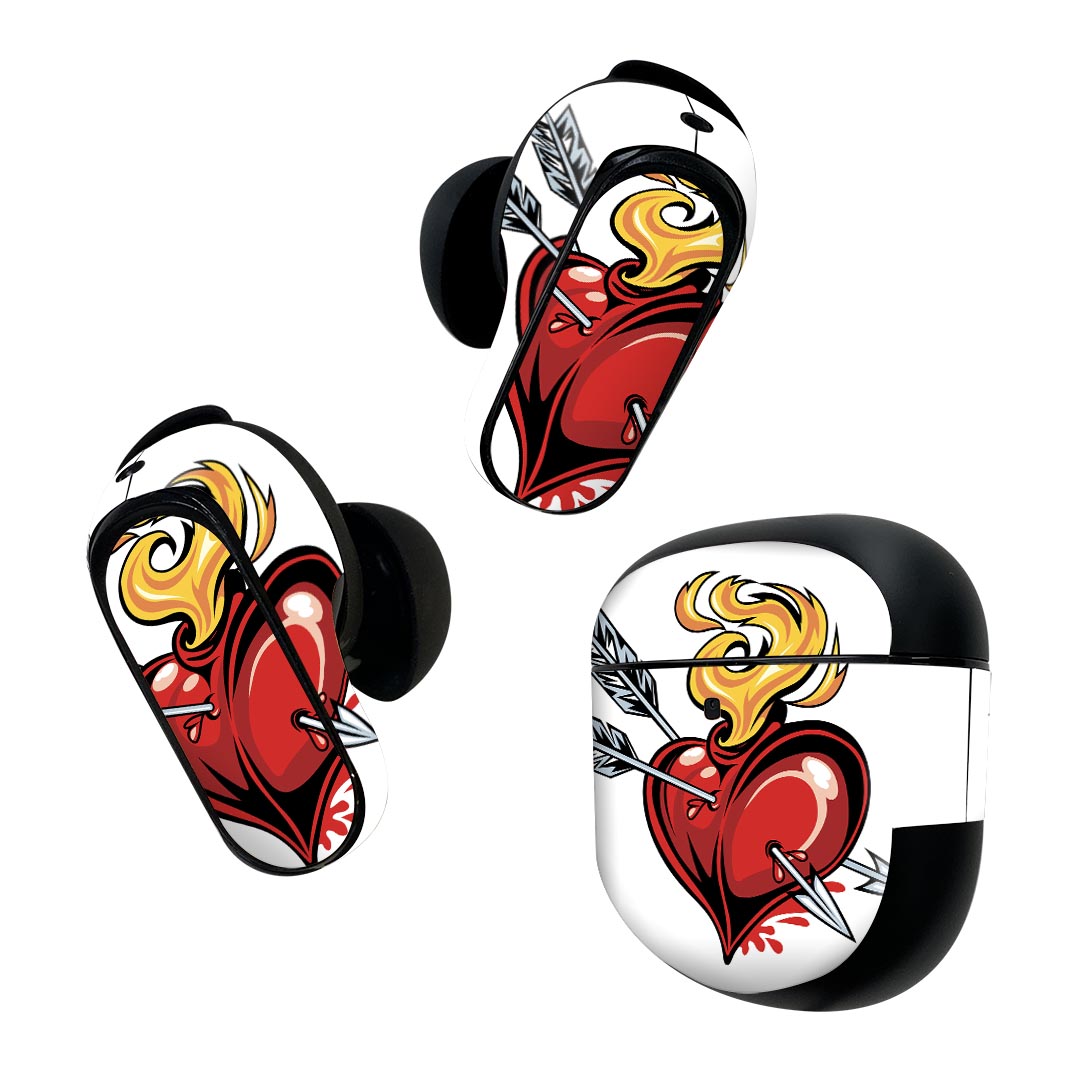 Bose QuietComfort Earbuds II 用 スキンシール ボーズ イヤバッズ2 用　ステッカー　本体3セット ケー..