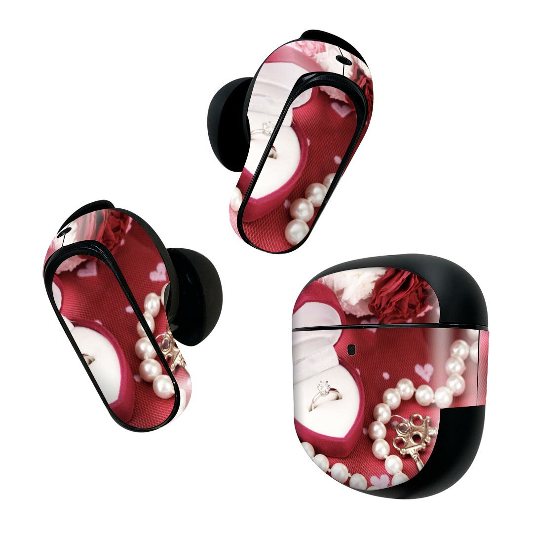 Bose QuietComfort Earbuds II 用 スキンシール ボーズ イヤバッズ2 用　ステッカー　本体3セット ケー..