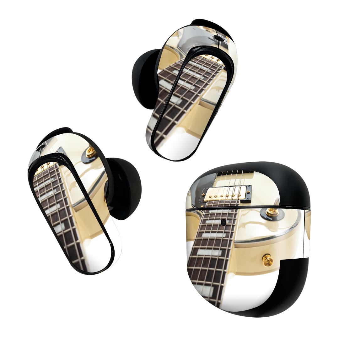 Bose QuietComfort Earbuds II 用 スキンシール ボーズ イヤバッズ2 用　ステッカー　本体3セット ケース1セット 保護 フィルム デコ ギター　 001007