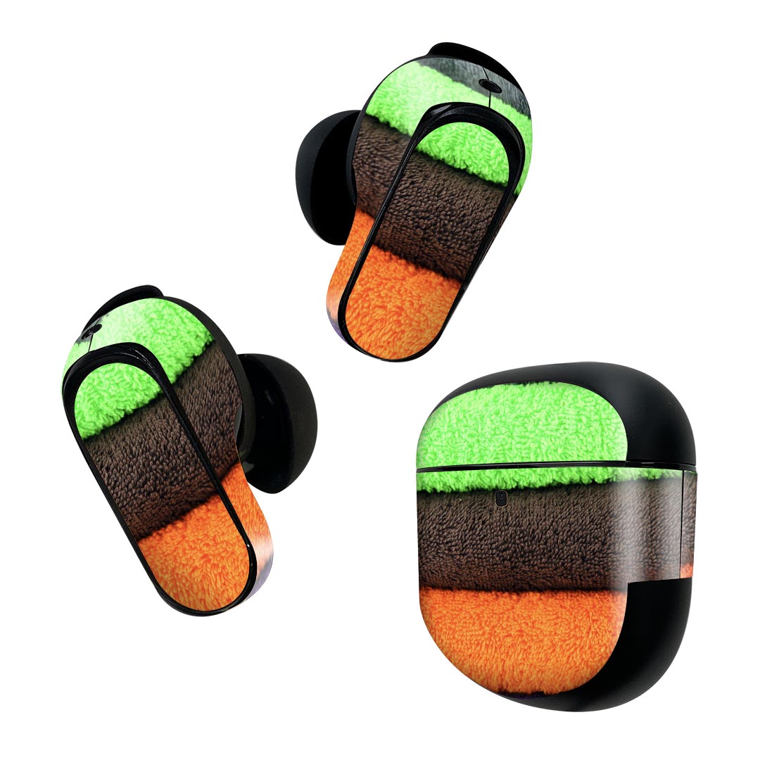 Bose QuietComfort Earbuds II 用 スキンシール ボーズ イヤバッズ2 用　ステッカー　本体3セット ケー..