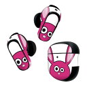 Bose QuietComfort Earbuds II 用 スキンシール ボーズ イヤバッズ2 用 ステッカー 本体3セット ケース1セット 保護 フィルム デコ うさぎ 動物 001064(2)