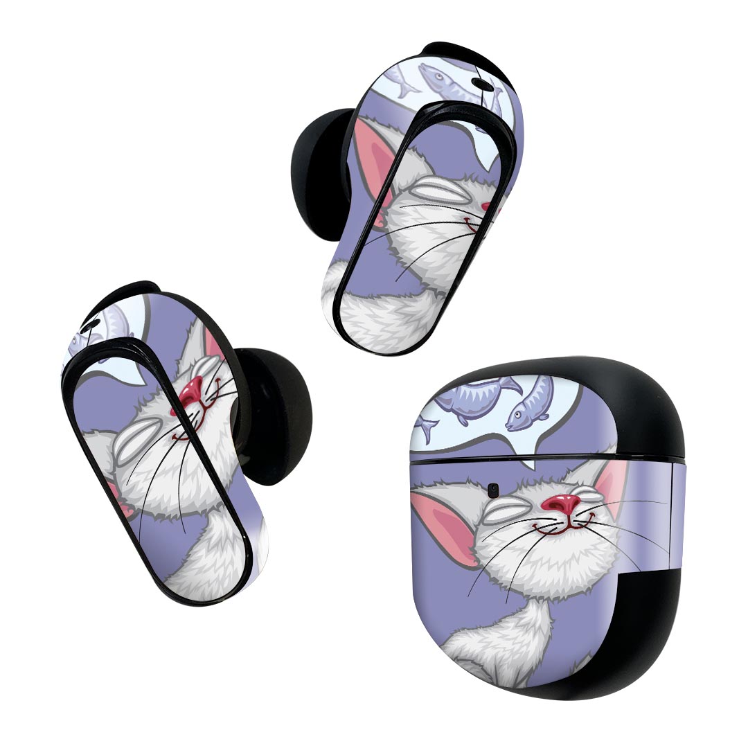 製品名 Bose QuietComfort Earbuds II 専用デザインスキンシール セット内容 Bose QuietComfort Earbuds II 専用シール　イヤホン（左右）3枚、充電ケース用シール 1枚AirPods第3世代専用です。第1?2世代、Proシリーズには対応していません。 商品特徴 再剥離性シートを素材に採用し、細かな位置調整がしやすく貼り直しが容易です。また、エアフリーでもありますので気泡が簡単に逃げるので、キレイに貼ることができます。専用の業務プリンターを使い、商品画像と遜色のない美しい印刷仕上がり。 注意事項 画像はサンプルですので、ご覧の環境によっては多少色味に違いを感じる場合がございます。 イメージと違った、モニターと色味が異なるという理由での交換や返金はご対応出来かねます。スキンシールのみの販売で、機器本体や充電ケース本体は付属しません。シワができた場合、ドライヤーなどで軽く温め、外側に向けてシワを伸ばすように貼ってください。初回貼付時の位置調整や貼り直しは可能ですが、しっかりと押し付けて接着させた後の再剥離、再利用は保証しておりません。また接着部に油分や汚れが付着しますと角の部分は剥がれやすくなりますので、貼付時はあまり触れないようにご注意ください。無地のセミグロスシートにデザインをプリントした商品で、デコなどの加工はございません。 凹凸や光沢があるように見えたり布地や金属を素材にしたように見える商品もありますが、デザインの図版によるものです。印刷時に微妙な画像のズレが生じる場合がございます。ご注文後に1点1点制作する受注生産品の為、不良品以外のご返品や交換は固くお断りします。 商品発送 完全受注生産のハンドメイド商品となりますので、既製品と比べて発送までお時間を頂いています。 基本的に決済確認後2~3営業日、最大で10営業日での発送となります。繁忙期や休業日明けの場合はさらに時間がかかる場合があります。 その際には別途メールにてご連絡致します。メール便の場合、発送日から到着までに2?4日ほどかかる場合が多く、紛失などの保障もご対応できかねます。あらかじめご了承下さい。