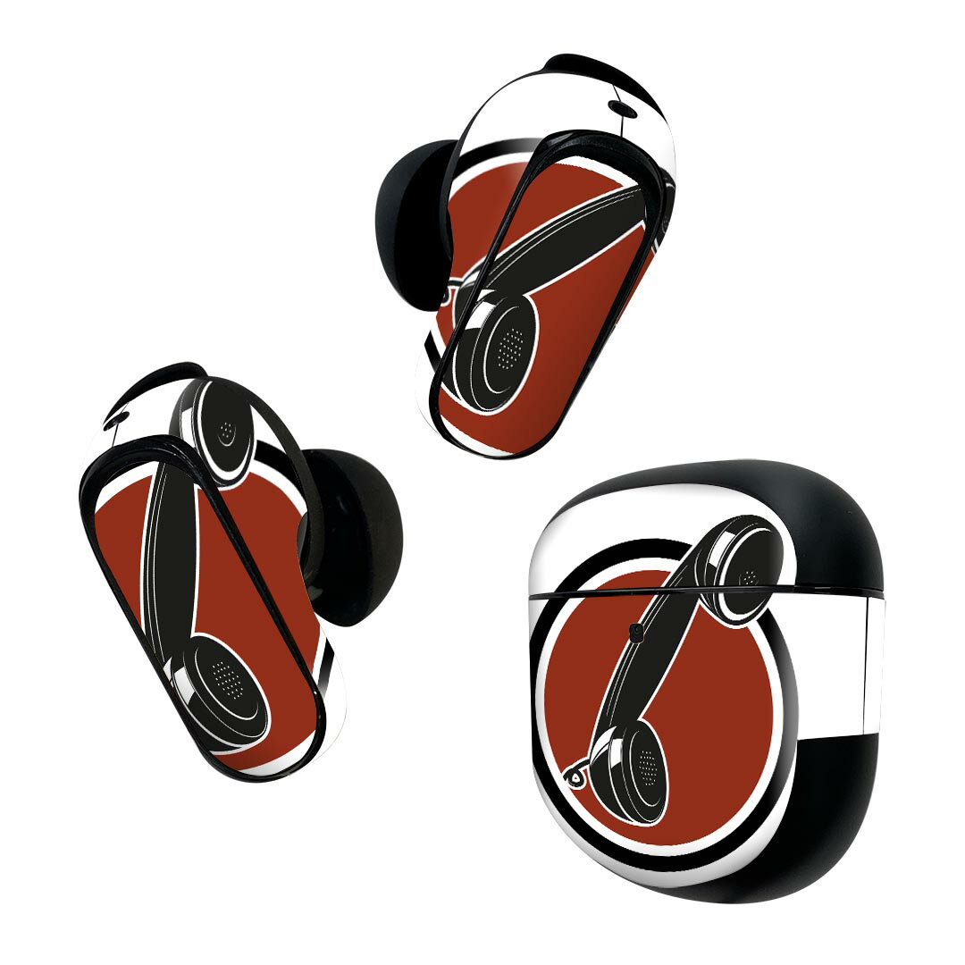 Bose QuietComfort Earbuds II 用 スキンシール ボーズ イヤバッズ2 用　ステッカー　本体3セット ケース1セット 保護 フィルム デコ 電話　イラスト 001217