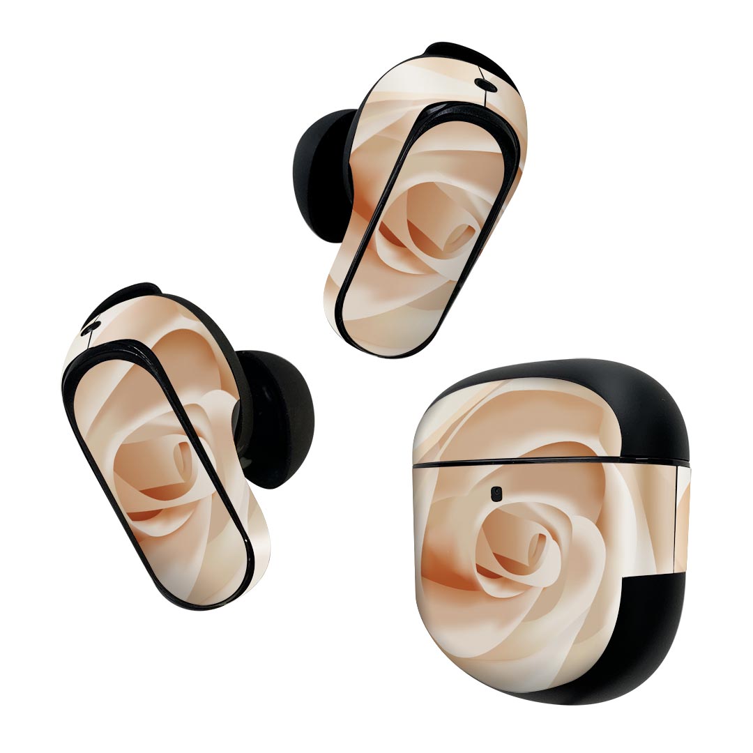 製品名 Bose QuietComfort Earbuds II 専用デザインスキンシール セット内容 Bose QuietComfort Earbuds II 専用シール　イヤホン（左右）3枚、充電ケース用シール 1枚AirPods第3世代専用です。第1?2世代、Proシリーズには対応していません。 商品特徴 再剥離性シートを素材に採用し、細かな位置調整がしやすく貼り直しが容易です。また、エアフリーでもありますので気泡が簡単に逃げるので、キレイに貼ることができます。専用の業務プリンターを使い、商品画像と遜色のない美しい印刷仕上がり。 注意事項 画像はサンプルですので、ご覧の環境によっては多少色味に違いを感じる場合がございます。 イメージと違った、モニターと色味が異なるという理由での交換や返金はご対応出来かねます。スキンシールのみの販売で、機器本体や充電ケース本体は付属しません。シワができた場合、ドライヤーなどで軽く温め、外側に向けてシワを伸ばすように貼ってください。初回貼付時の位置調整や貼り直しは可能ですが、しっかりと押し付けて接着させた後の再剥離、再利用は保証しておりません。また接着部に油分や汚れが付着しますと角の部分は剥がれやすくなりますので、貼付時はあまり触れないようにご注意ください。無地のセミグロスシートにデザインをプリントした商品で、デコなどの加工はございません。 凹凸や光沢があるように見えたり布地や金属を素材にしたように見える商品もありますが、デザインの図版によるものです。印刷時に微妙な画像のズレが生じる場合がございます。ご注文後に1点1点制作する受注生産品の為、不良品以外のご返品や交換は固くお断りします。 商品発送 完全受注生産のハンドメイド商品となりますので、既製品と比べて発送までお時間を頂いています。 基本的に決済確認後2~3営業日、最大で10営業日での発送となります。繁忙期や休業日明けの場合はさらに時間がかかる場合があります。 その際には別途メールにてご連絡致します。メール便の場合、発送日から到着までに2?4日ほどかかる場合が多く、紛失などの保障もご対応できかねます。あらかじめご了承下さい。