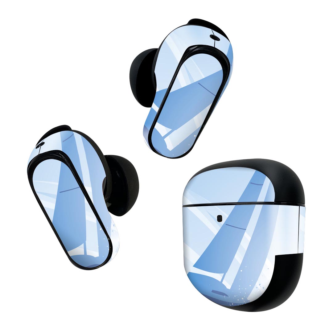 Bose QuietComfort Earbuds II 用 スキンシール ボーズ イヤバッズ2 用　ステッカー　本体3セット ケー..