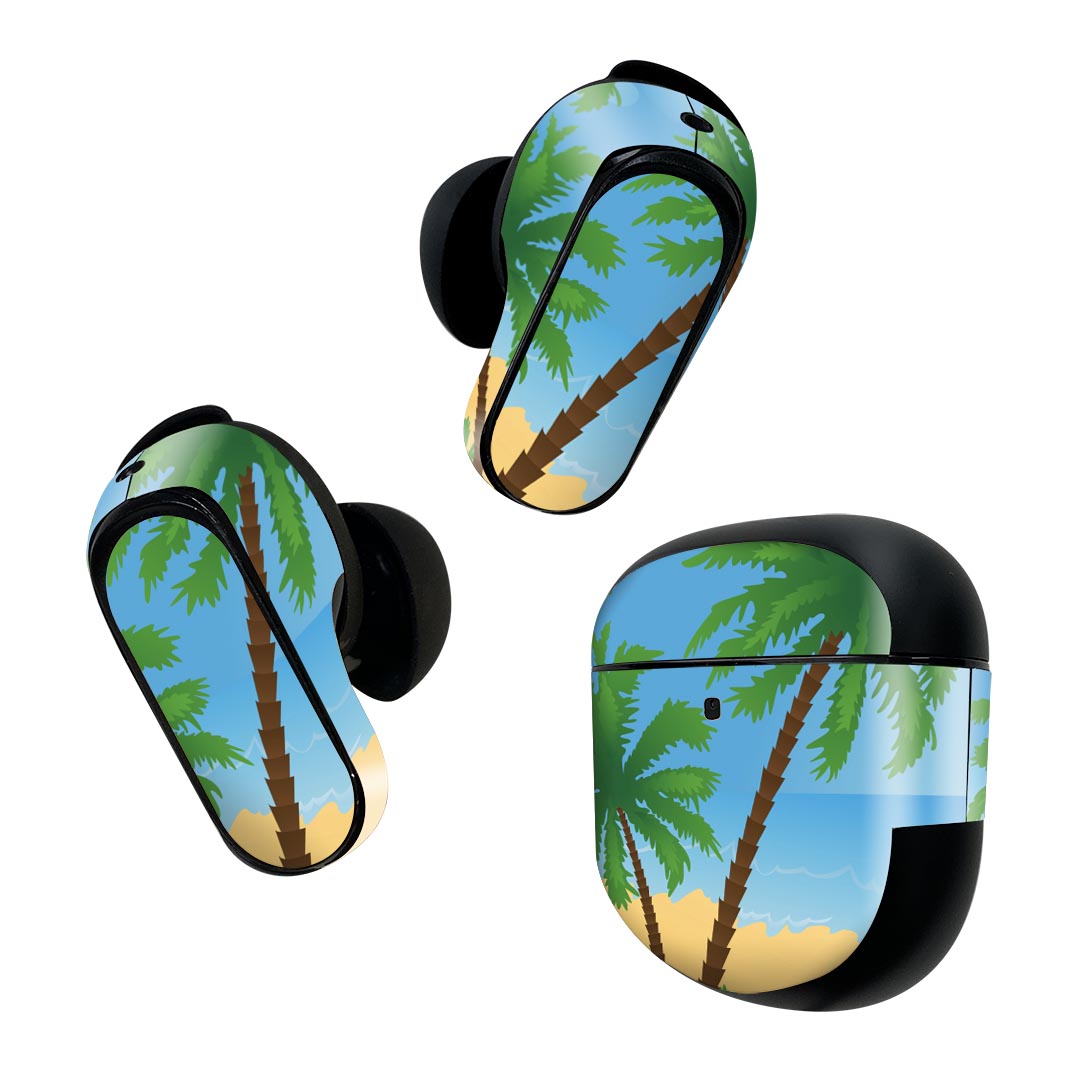 製品名 Bose QuietComfort Earbuds II 専用デザインスキンシール セット内容 Bose QuietComfort Earbuds II 専用シール　イヤホン（左右）3枚、充電ケース用シール 1枚AirPods第3世代専用です。第1?2世代、Proシリーズには対応していません。 商品特徴 再剥離性シートを素材に採用し、細かな位置調整がしやすく貼り直しが容易です。また、エアフリーでもありますので気泡が簡単に逃げるので、キレイに貼ることができます。専用の業務プリンターを使い、商品画像と遜色のない美しい印刷仕上がり。 注意事項 画像はサンプルですので、ご覧の環境によっては多少色味に違いを感じる場合がございます。 イメージと違った、モニターと色味が異なるという理由での交換や返金はご対応出来かねます。スキンシールのみの販売で、機器本体や充電ケース本体は付属しません。シワができた場合、ドライヤーなどで軽く温め、外側に向けてシワを伸ばすように貼ってください。初回貼付時の位置調整や貼り直しは可能ですが、しっかりと押し付けて接着させた後の再剥離、再利用は保証しておりません。また接着部に油分や汚れが付着しますと角の部分は剥がれやすくなりますので、貼付時はあまり触れないようにご注意ください。無地のセミグロスシートにデザインをプリントした商品で、デコなどの加工はございません。 凹凸や光沢があるように見えたり布地や金属を素材にしたように見える商品もありますが、デザインの図版によるものです。印刷時に微妙な画像のズレが生じる場合がございます。ご注文後に1点1点制作する受注生産品の為、不良品以外のご返品や交換は固くお断りします。 商品発送 完全受注生産のハンドメイド商品となりますので、既製品と比べて発送までお時間を頂いています。 基本的に決済確認後2~3営業日、最大で10営業日での発送となります。繁忙期や休業日明けの場合はさらに時間がかかる場合があります。 その際には別途メールにてご連絡致します。メール便の場合、発送日から到着までに2?4日ほどかかる場合が多く、紛失などの保障もご対応できかねます。あらかじめご了承下さい。