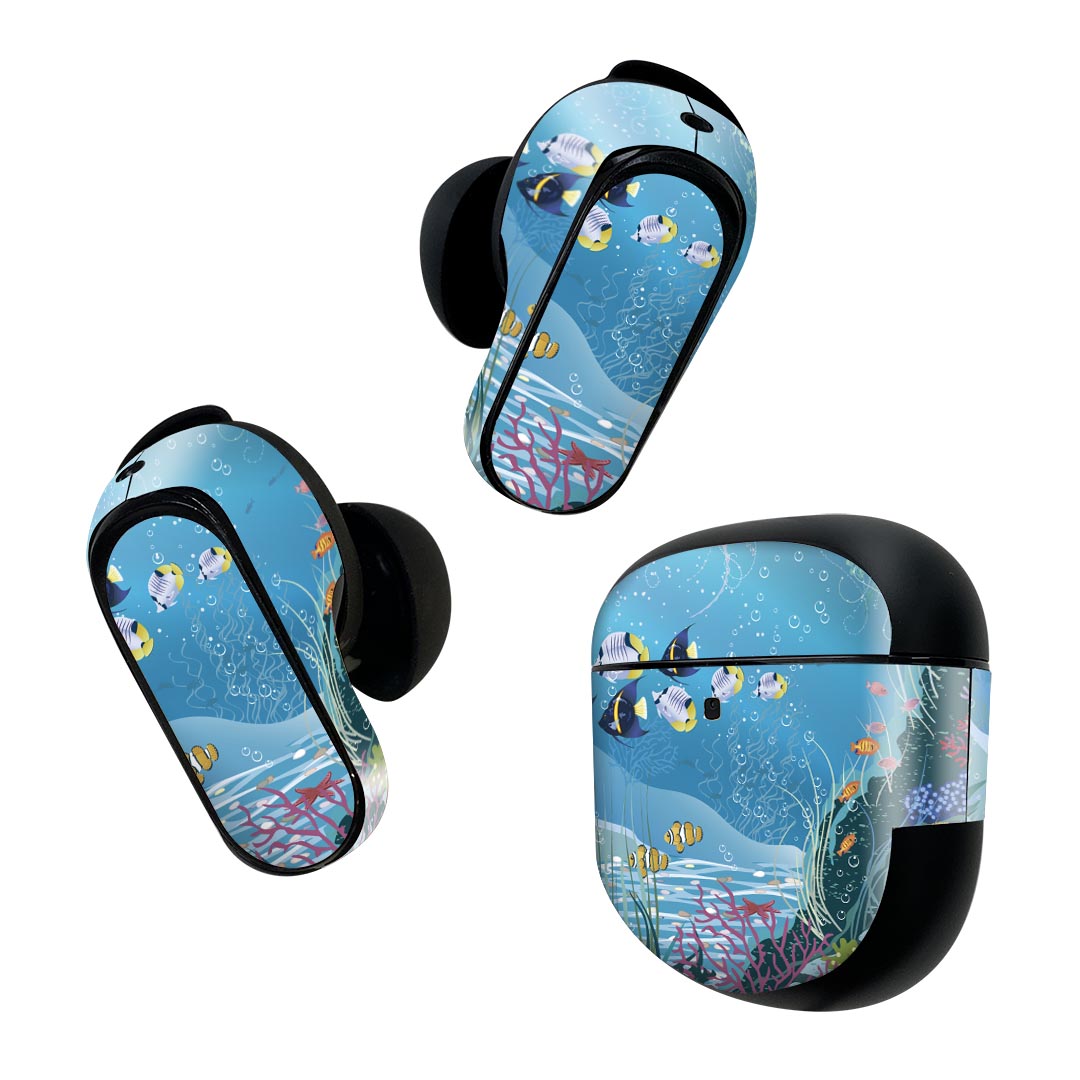 Bose QuietComfort Earbuds II 用 スキンシール ボーズ イヤバッズ2 用　ステッカ...