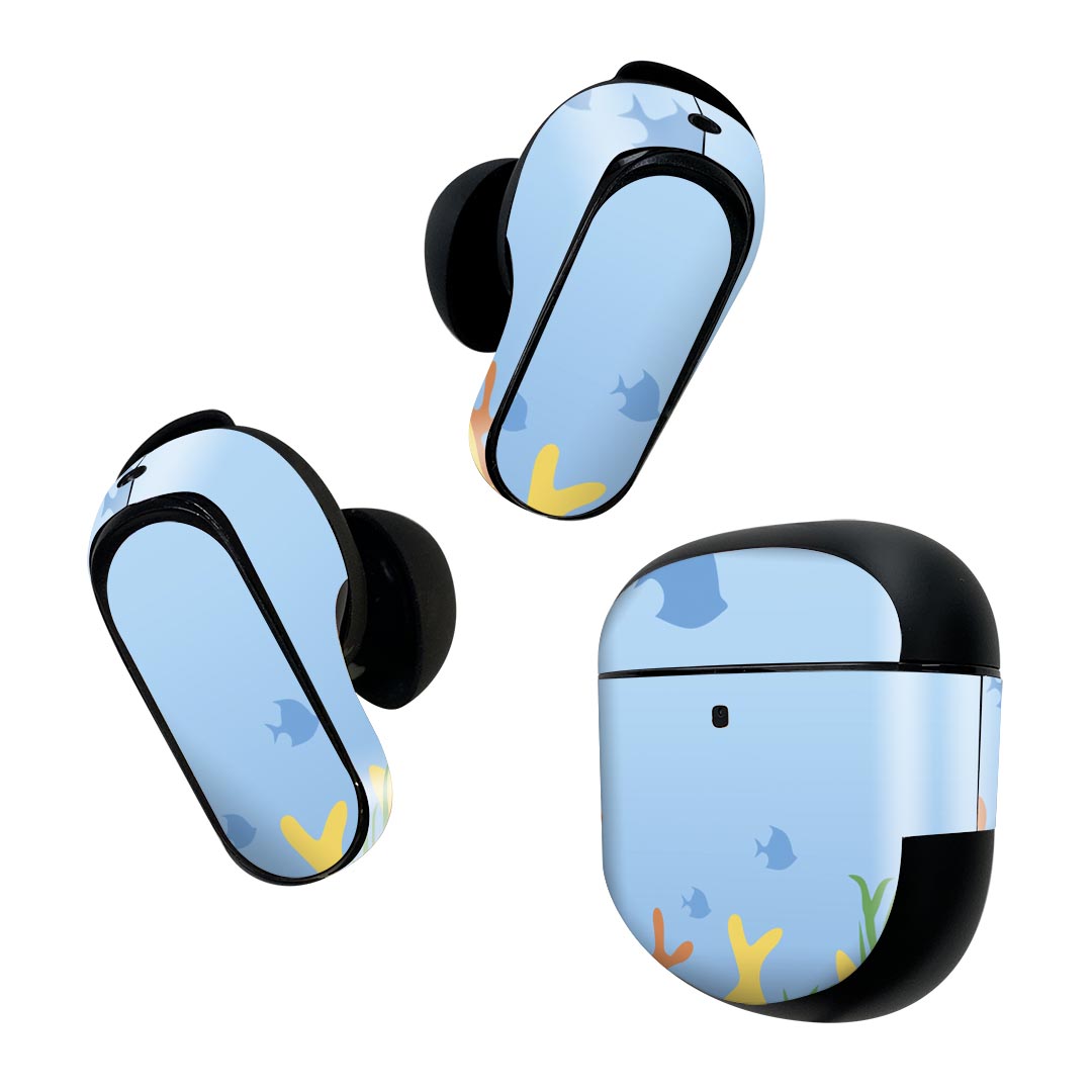 Bose QuietComfort Earbuds II 用 スキンシール ボーズ イヤバッズ2 用　ステッカ...