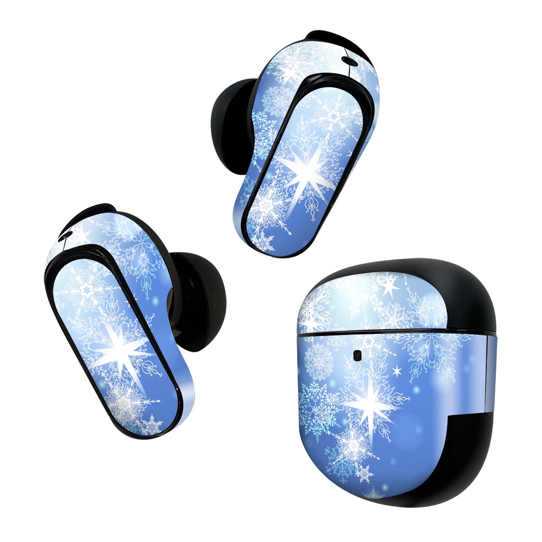 製品名 Bose QuietComfort Earbuds II 専用デザインスキンシール セット内容 Bose QuietComfort Earbuds II 専用シール　イヤホン（左右）3枚、充電ケース用シール 1枚AirPods第3世代専用です。第1?2世代、Proシリーズには対応していません。 商品特徴 再剥離性シートを素材に採用し、細かな位置調整がしやすく貼り直しが容易です。また、エアフリーでもありますので気泡が簡単に逃げるので、キレイに貼ることができます。専用の業務プリンターを使い、商品画像と遜色のない美しい印刷仕上がり。 注意事項 画像はサンプルですので、ご覧の環境によっては多少色味に違いを感じる場合がございます。 イメージと違った、モニターと色味が異なるという理由での交換や返金はご対応出来かねます。スキンシールのみの販売で、機器本体や充電ケース本体は付属しません。シワができた場合、ドライヤーなどで軽く温め、外側に向けてシワを伸ばすように貼ってください。初回貼付時の位置調整や貼り直しは可能ですが、しっかりと押し付けて接着させた後の再剥離、再利用は保証しておりません。また接着部に油分や汚れが付着しますと角の部分は剥がれやすくなりますので、貼付時はあまり触れないようにご注意ください。無地のセミグロスシートにデザインをプリントした商品で、デコなどの加工はございません。 凹凸や光沢があるように見えたり布地や金属を素材にしたように見える商品もありますが、デザインの図版によるものです。印刷時に微妙な画像のズレが生じる場合がございます。ご注文後に1点1点制作する受注生産品の為、不良品以外のご返品や交換は固くお断りします。 商品発送 完全受注生産のハンドメイド商品となりますので、既製品と比べて発送までお時間を頂いています。 基本的に決済確認後2~3営業日、最大で10営業日での発送となります。繁忙期や休業日明けの場合はさらに時間がかかる場合があります。 その際には別途メールにてご連絡致します。メール便の場合、発送日から到着までに2?4日ほどかかる場合が多く、紛失などの保障もご対応できかねます。あらかじめご了承下さい。