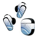 Bose QuietComfort Earbuds II 用 スキンシール ボーズ イヤバッズ2 用 ステッカー 本体3セット ケース1セット 保護 フィルム デコ ライン 水玉 001755(2)
